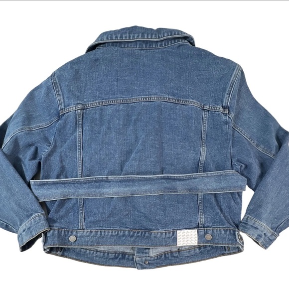 C/MEO Collective Committed Jacket Blue Denim Large Tie Waist Jean - Picture 4 of 7